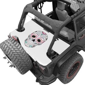 Shadeidea Cargo Tonneau Cover Jeep Wrangler JKU 4-Door (2007–2018) – Sugar Skull